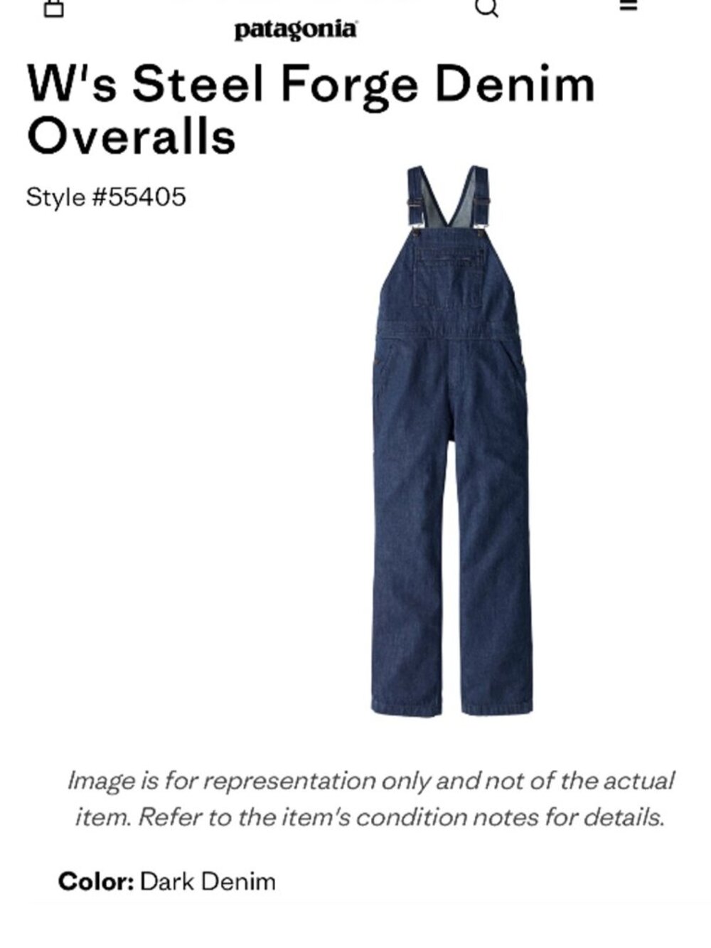 Patagonia Steel Forge Denim Overalls Dyneema Workwear USA - Discontinued - L